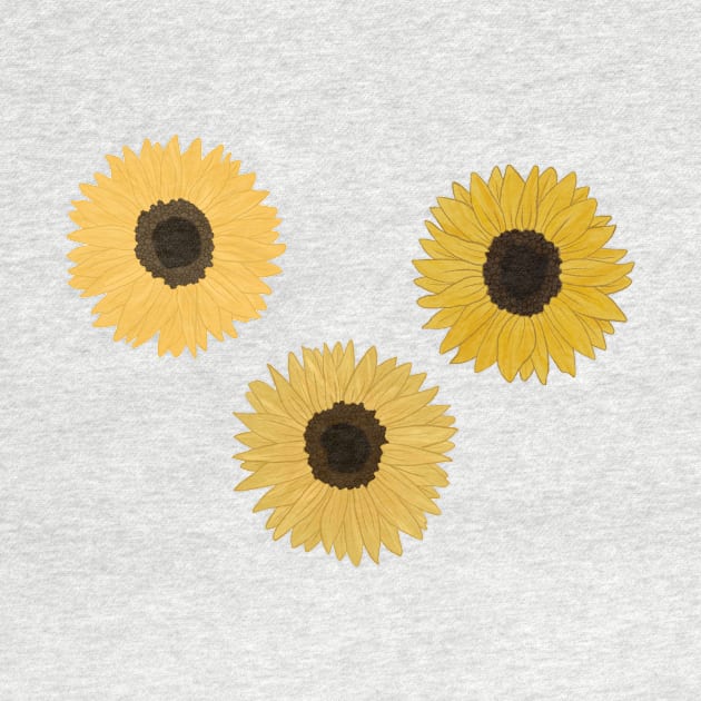 Three Sunflowers by ally1021